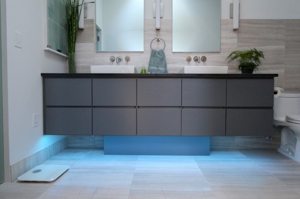 Cool Gray contemporary bathroom atlanta