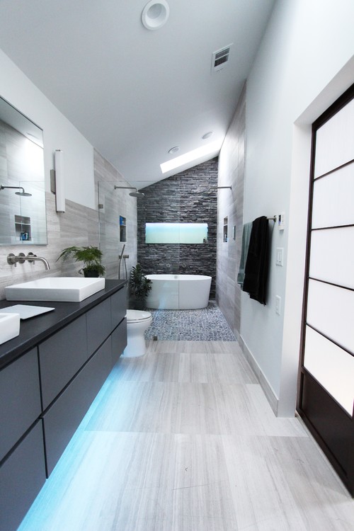 cool gray contemporary bathroom design